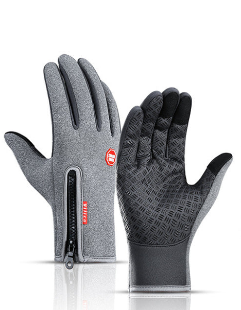 Fleece lined touchscreen winter gloves