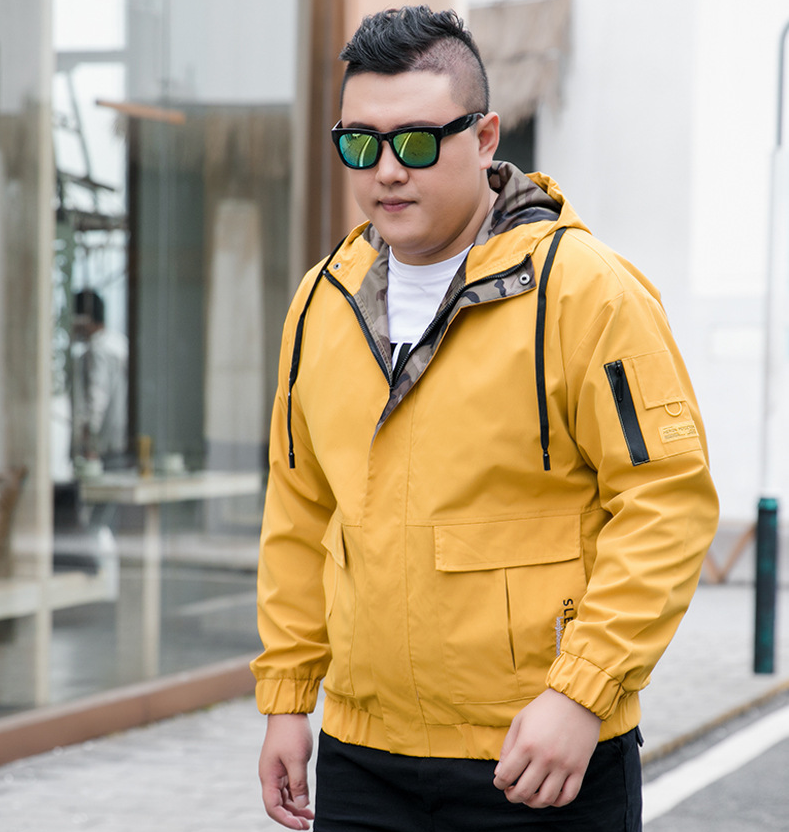 Men's plush lined hooded winter jacket