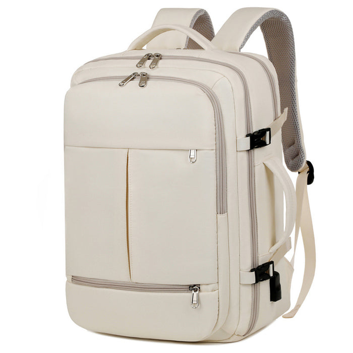 Riley | Large Travel Laptop Backpack with USB Port and Luggage Strap