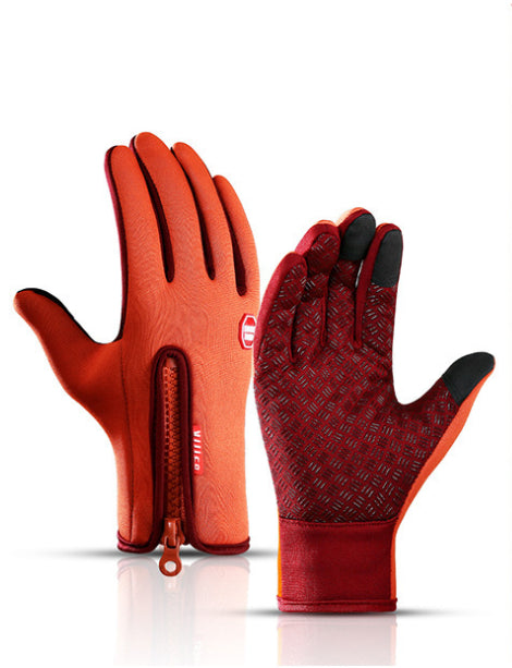Fleece lined touchscreen winter gloves