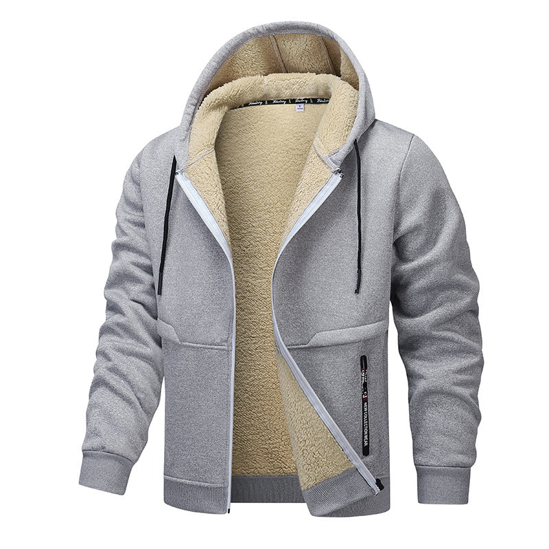 Men's sherpa lined zip hoodie