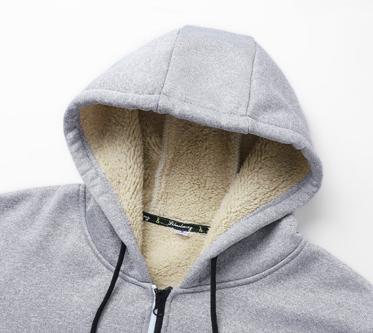 Men's sherpa lined zip hoodie