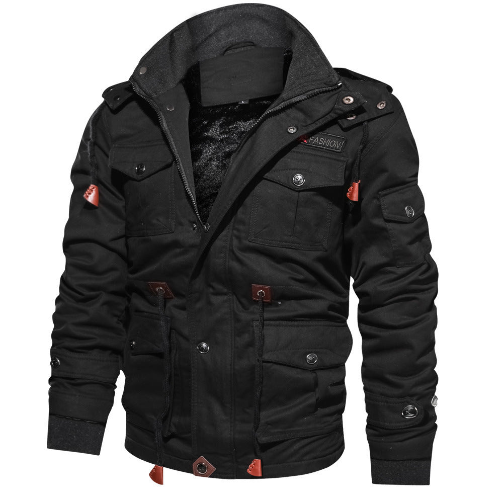 Men's hooded military style winter jacket