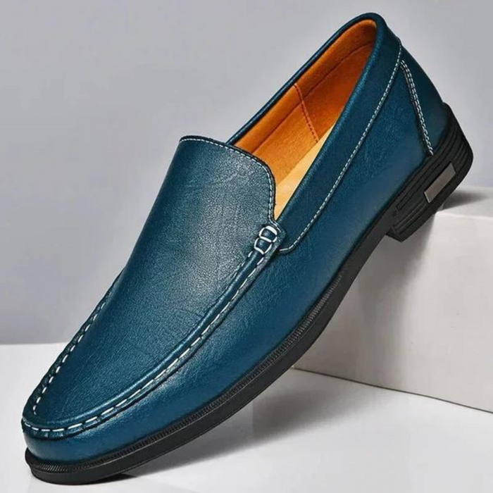 Men's Slip-On Loafers with Contrast Stitching