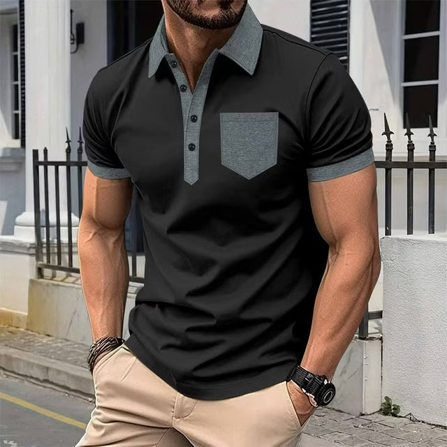 Lindo | Everyday Contrast Pocket Polo Shirt