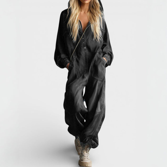 Alice | Long-Sleeve Hoodie Jumpsuit