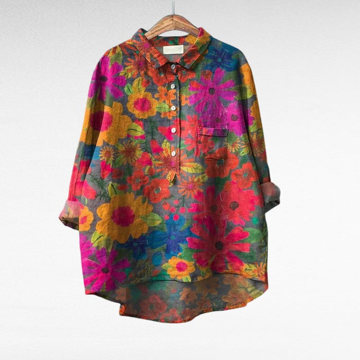 Aria | Classic Floral Colored Blouse