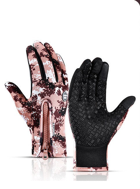 Fleece lined touchscreen winter gloves