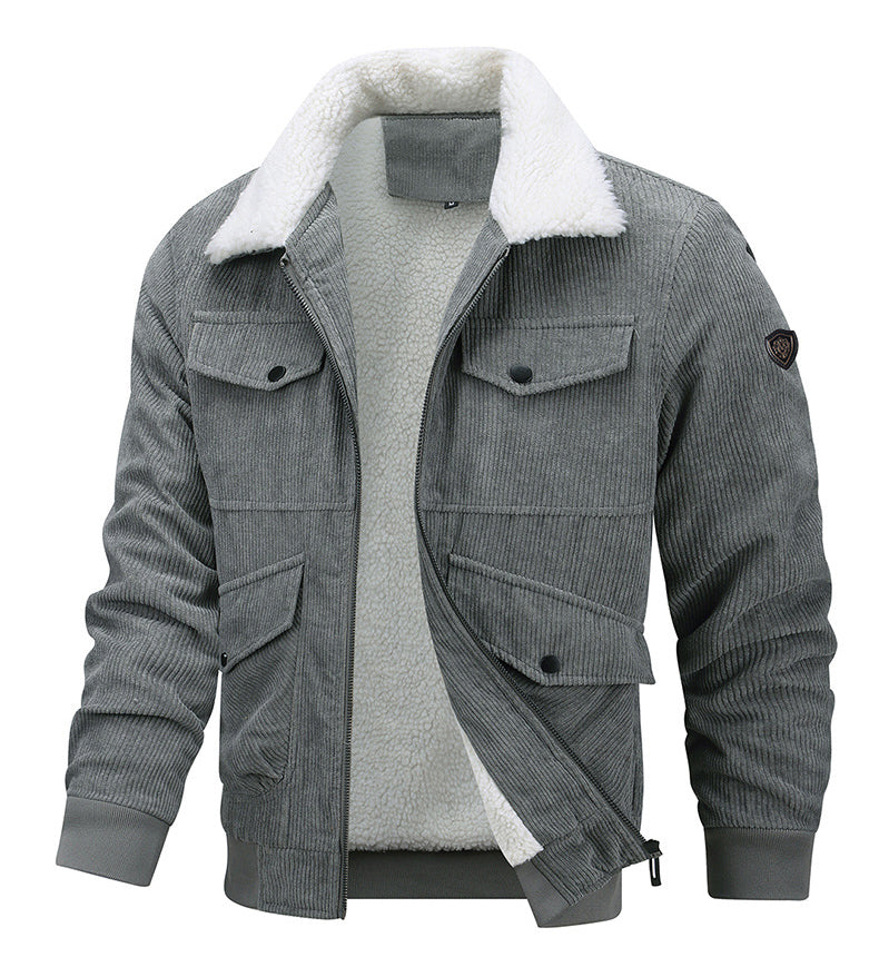 Men's corduroy sherpa lined jacket