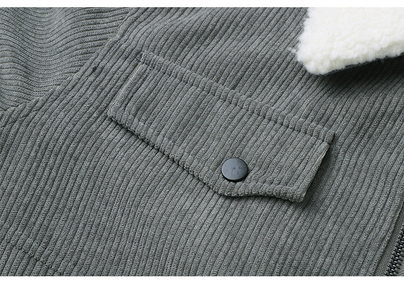Men's corduroy sherpa lined jacket