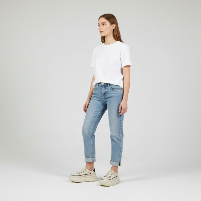 Women's Platform Sneakers with Lace-Up and Chunky Sole