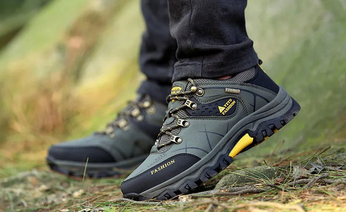 Men's Waterproof Hiking Boots with Lace-Up Design