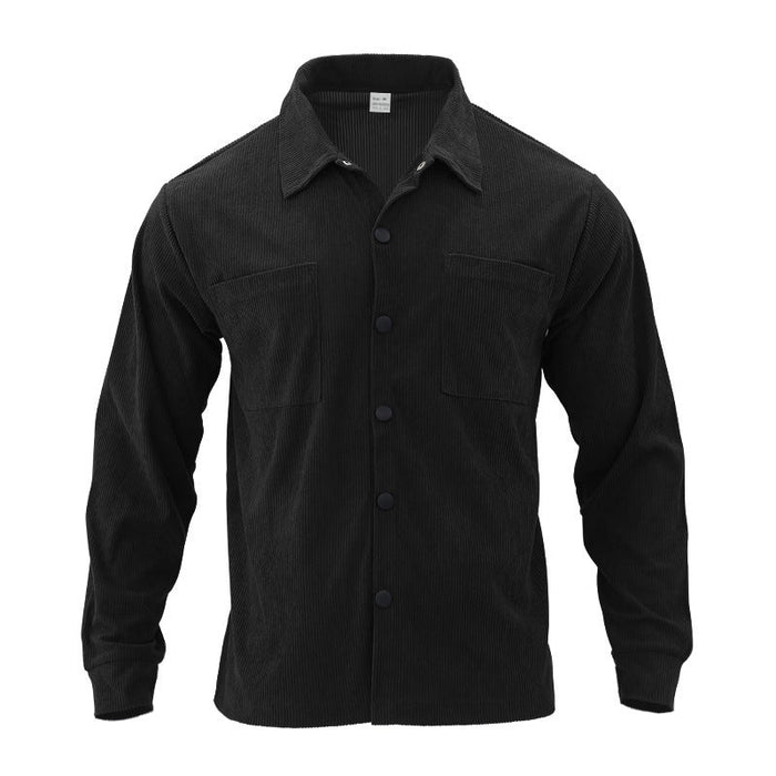 Men's Corduroy Shirt Jacket with Chest Pockets