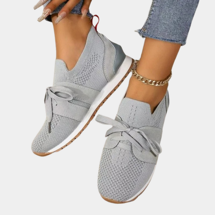 Women's Knit Slip-On Sneakers with Adjustable Strap