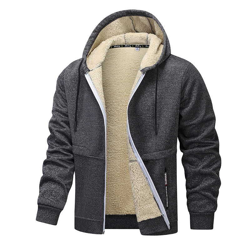Men's sherpa lined zip hoodie