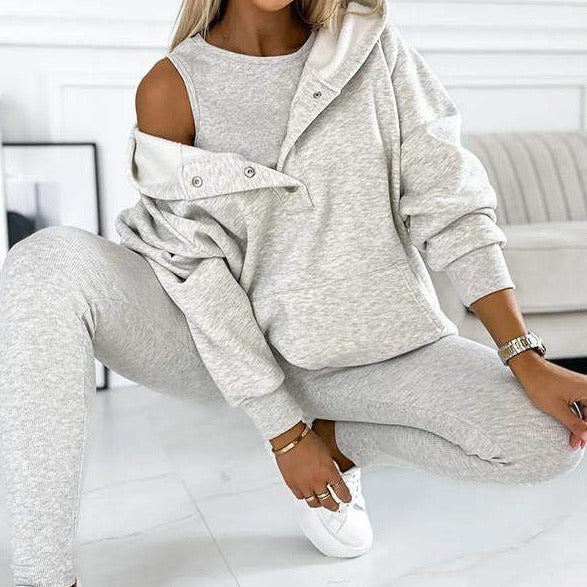 Women's 3-Piece Lounge Set Sleeveless Tank Top Joggers