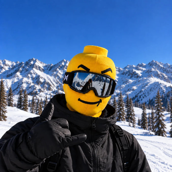 Kinsley | Knit Ski Mask with Funny Printed Face