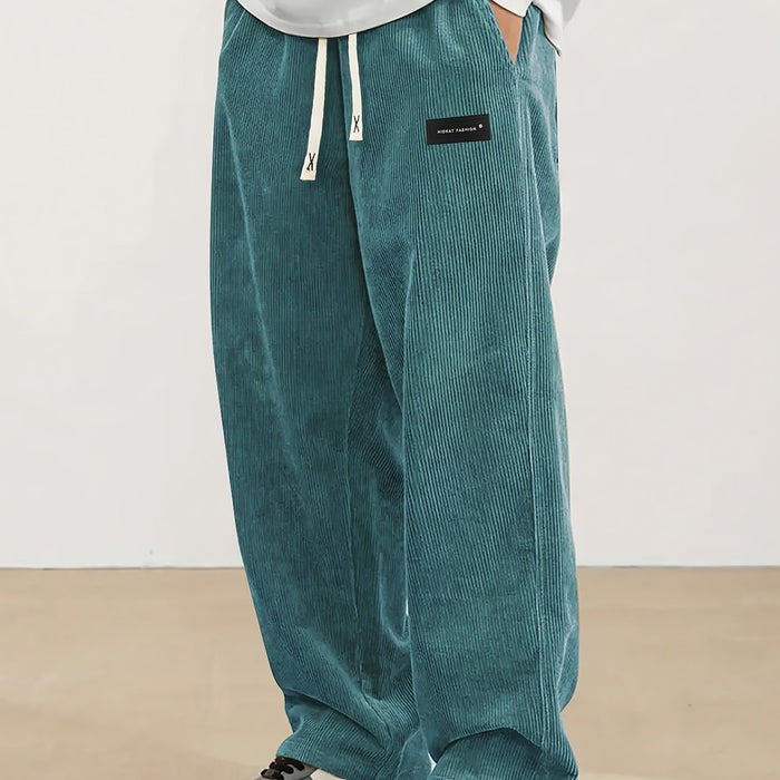 Men's Relaxed Straight-Leg Drawstring Pants