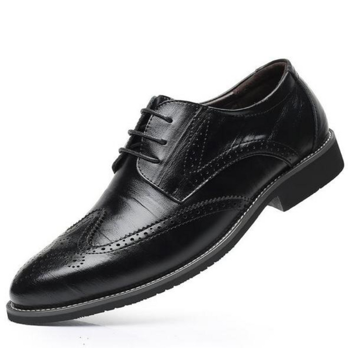 Men's Lace-Up Derby Shoes with Pull Tab