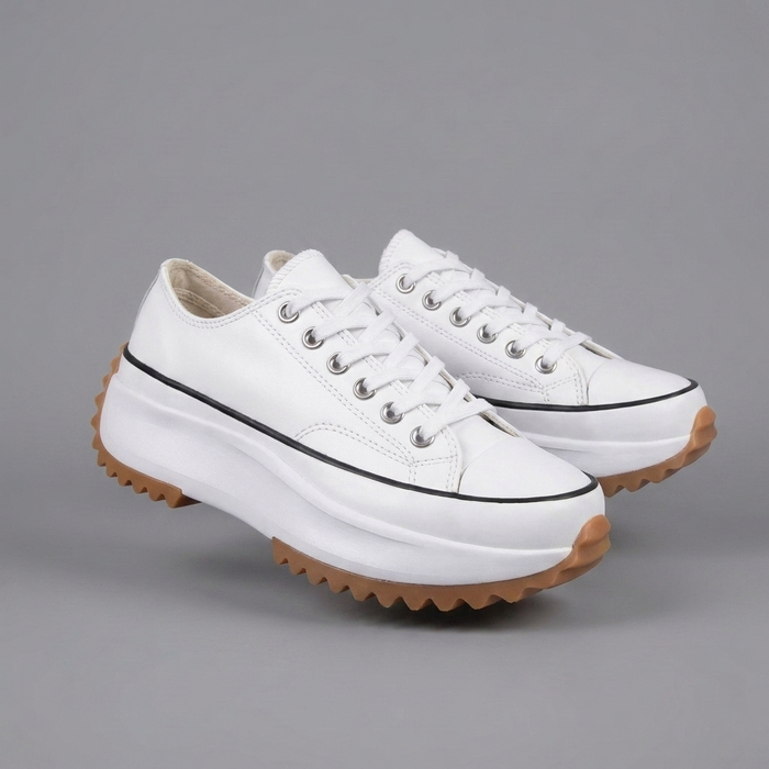 Women's Lace-Up Platform Sneakers Chunky Tread Sole