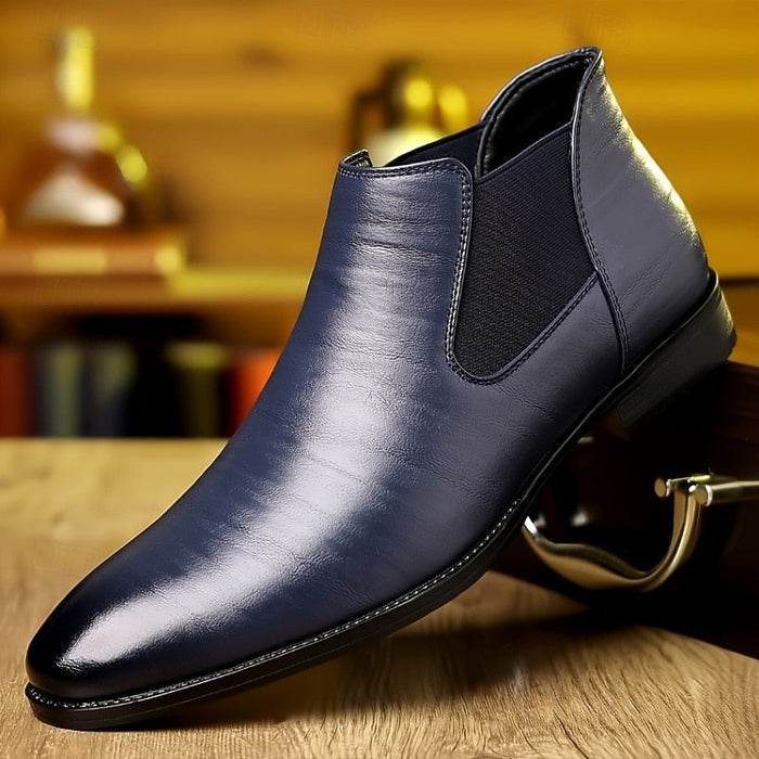 Men's Slip-On Chelsea Boots with Elastic Goring