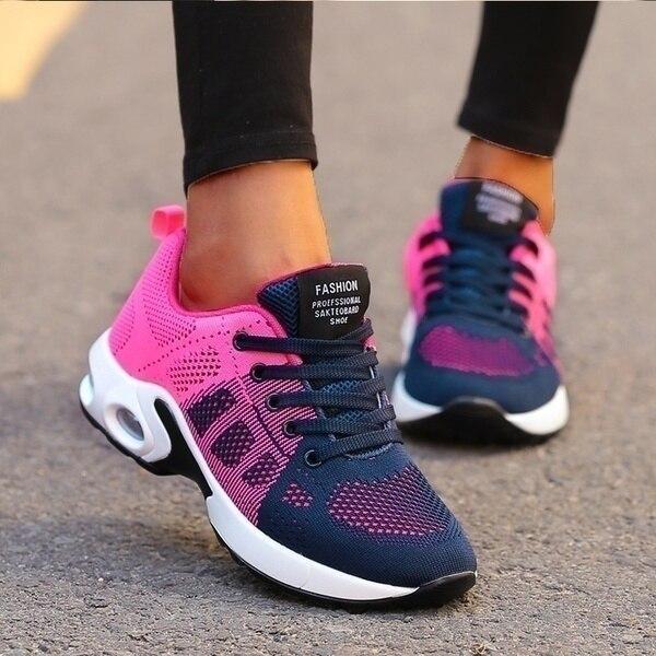 Women's Mesh Running Shoes with Cushioned Sole