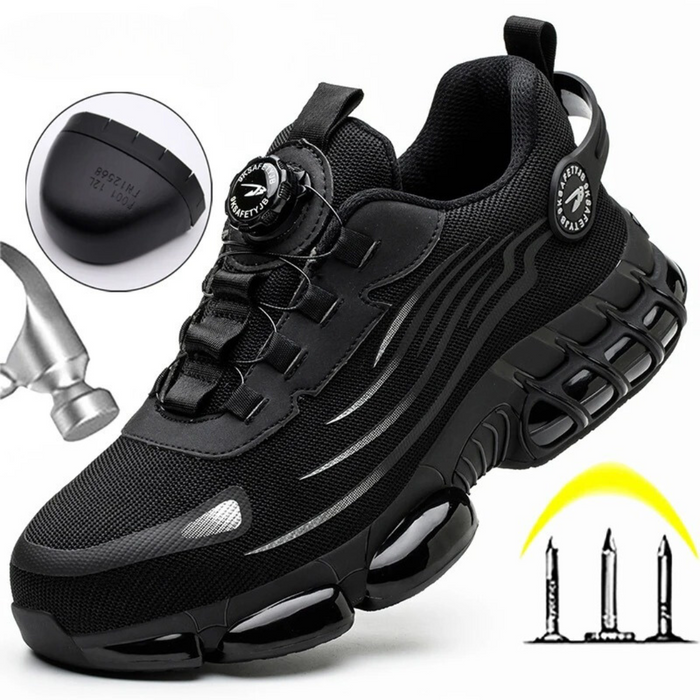 Steel Toe Safety Shoes with TPU Sole and Dial Closure