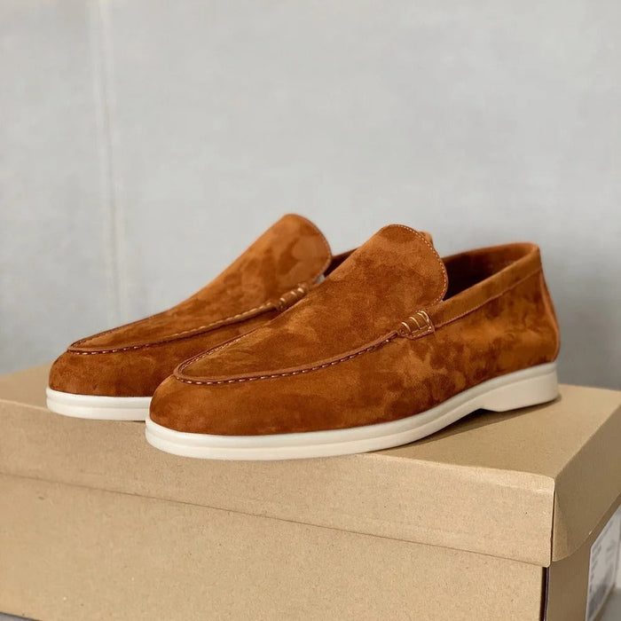 Men's Slip-On Loafers with Contrast Stitching