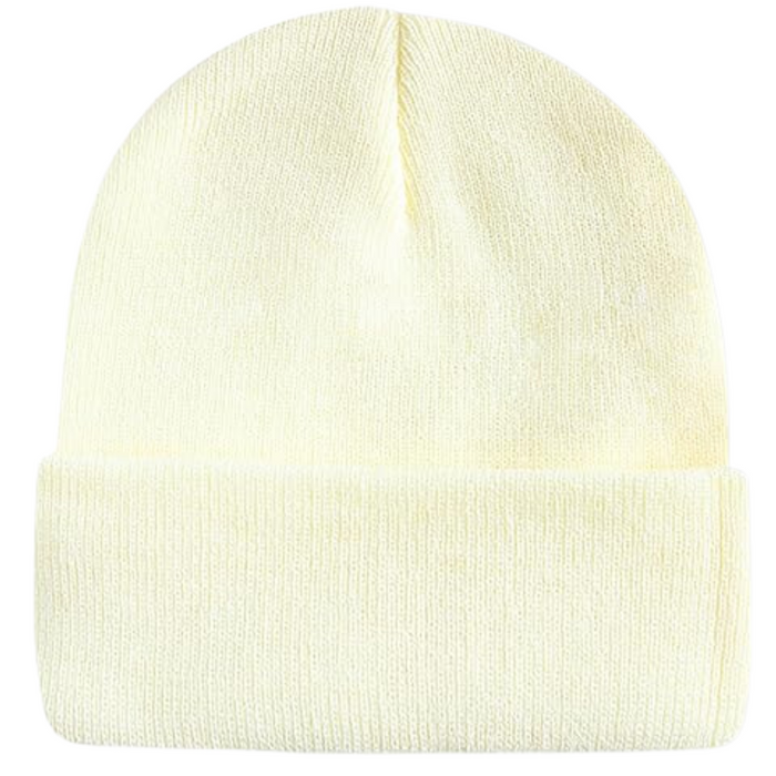 Knit Cuffed Beanie with Fold-Up Brim for Winter